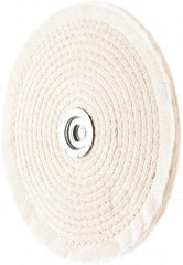 Value Collection - 8" Diam x 1/4" Thick Unmounted Buffing Wheel - 40 Ply, Polishing, 1" Arbor Hole, Hard Density - Strong Tooling