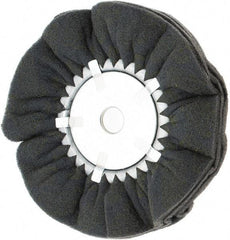 Value Collection - 12" Diam x 6" Thick, Soft Mounted Polishing Wheel - 2 Ply, Fine Grade, 1-1/4" Shank Diam - Strong Tooling