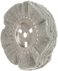 Value Collection - 8" Diam x 4" Thick, Soft Mounted Polishing Wheel - 2 Ply, Fine Grade, 5/8" Shank Diam - Strong Tooling