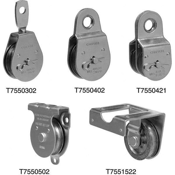 Campbell - Blocks & Pulleys Type: Steel Pulley Rope Type: Fibrous - Strong Tooling