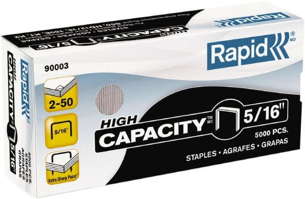 Rapid - 5/16" Leg Length, Galvanized Steel Staplers-Full Strip Desktop Staples - 50 Sheet Capacity, For Use with Rapid S50 High-Capacity SuperFlatClinch Half Strip Desktop Stapler, K1 Pliers, K2 & R90E - Strong Tooling