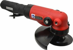 Universal Tool - 7" Wheel Diam, 7,500 RPM, Pneumatic Angle & Disc Grinder - 5/8-11 Spindle, 28 CFM, Side Exhaust - Strong Tooling