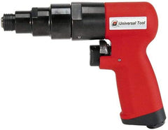 Universal Tool - 1/4" Bit Holder, 2,000 RPM, Pistol Grip Handle Air Screwdriver - 10 to 55 In/Lb Torque, 4 CFM - Strong Tooling