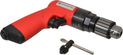 Universal Tool - 3/8" Reversible Keyed Chuck - Pistol Grip Handle, 1,800 RPM, 4.6 CFM, 0.8 hp, 90 psi - Strong Tooling