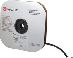 VELCRO Brand - 1" Wide x 10 Yd Long Adhesive Backed Hook Roll - Continuous Roll, Black - Strong Tooling