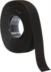 VELCRO Brand - 1" Wide x 5 Yd Long Adhesive Backed Hook Roll - Continuous Roll, Black - Strong Tooling