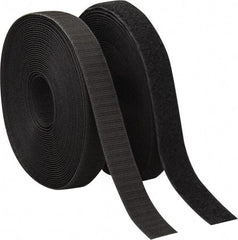 VELCRO Brand - 1" Wide x 10 Yd Long Sew On Hook & Loop Roll - Continuous Roll, Black - Strong Tooling