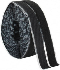 VELCRO Brand - 3/4" Wide x 5 Yd Long Adhesive Backed Hook & Loop Roll - Continuous Roll, Black - Strong Tooling