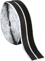 VELCRO Brand - 3/4" Wide x 10 Yd Long Adhesive Backed Hook & Loop Roll - Continuous Roll, Black - Strong Tooling