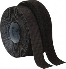 VELCRO Brand - 1" Wide x 5 Yd Long Adhesive Backed Hook & Loop Roll - Continuous Roll, Black - Strong Tooling