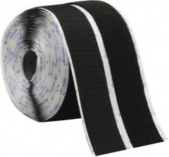 VELCRO Brand - 2" Wide x 10 Yd Long Adhesive Backed Hook & Loop Roll - Continuous Roll, Black - Strong Tooling