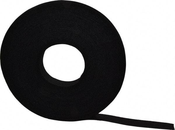 VELCRO Brand - 1" Wide x 25 Yd Long Self Fastening Tie/Strap Hook & Loop Roll - Continuous Roll, Black - Strong Tooling