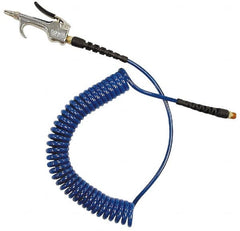 Coilhose Pneumatics - 3/16" ID Hose & Blow Gun Assembly - 15' Long Hose, 1/4" Inlet, MPT Thread - Strong Tooling