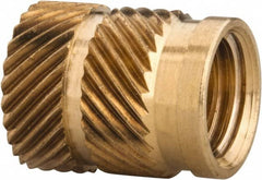 E-Z LOK - 5/16 24 UNF, 0.403" Diam, Brass Unheaded Heat Installed Threaded Insert - 0.378" Hole, 1/2" OAL, 0.403" Head Diam - Strong Tooling