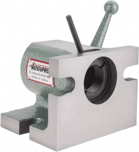 Accupro - Series 5C, 1/32 to 1-1/8" Collet Capacity, Horizontal/Vertical Standard Collet Holding Fixture - Manually Activated, 5" Base Diam Width, 4" High - Strong Tooling