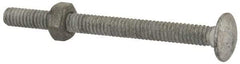 Value Collection - 1/4-20 UNC 3" Length Under Head, Standard Square Neck, Carriage Bolt - 1006-1050 Steel, Galvanized Zinc-Plated Finish - Strong Tooling