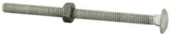 Value Collection - 1/4-20 UNC 4" Length Under Head, Standard Square Neck, Carriage Bolt - 1006-1050 Steel, Galvanized Zinc-Plated Finish - Strong Tooling