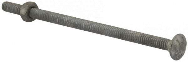 Value Collection - 1/4-20 UNC 5" Length Under Head, Standard Square Neck, Carriage Bolt - 1006-1050 Steel, Galvanized Zinc-Plated Finish - Strong Tooling