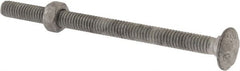 Value Collection - 5/16-18 UNC 4-1/2" Length Under Head, Standard Square Neck, Carriage Bolt - 1006-1050 Steel, Galvanized Zinc-Plated Finish - Strong Tooling