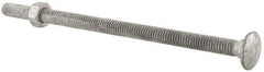 Value Collection - 5/16-18 UNC 6" Length Under Head, Standard Square Neck, Carriage Bolt - 1006-1050 Steel, Galvanized Zinc-Plated Finish - Strong Tooling