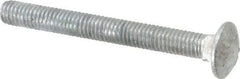 Value Collection - 3/8-16 UNC 3-1/2" Length Under Head, Standard Square Neck, Carriage Bolt - 1006-1050 Steel, Galvanized Zinc-Plated Finish - Strong Tooling