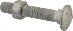 Value Collection - 1/2-13 UNC 3" Length Under Head, Standard Square Neck, Carriage Bolt - 1006-1050 Steel, Galvanized Zinc-Plated Finish - Strong Tooling