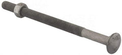 Value Collection - 1/2-13 UNC 8" Length Under Head, Standard Square Neck, Carriage Bolt - 1006-1050 Steel, Galvanized Zinc-Plated Finish - Strong Tooling