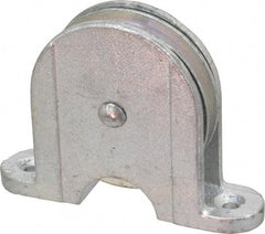 Value Collection - Single Closed Upright Mount Guidance Pulley - Sheave, 3 Inch Outside Diameter, Wire Rope, 3/8 Inch Diameter, 0.235 Inch to 0.246 Inch Mounting Hole Diameter Iron, Galvanized Finish - Strong Tooling