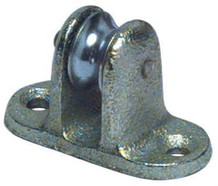 Value Collection - Single Upright Mount Guidance Pulley - Sheave, 11/16 Inch Outside Diameter, Fibrous Rope, 1/4 Inch Diameter, 0.144 Inch to 0.155 Inch Mounting Hole Diameter Malleable Iron, Galvanized Finish - Strong Tooling