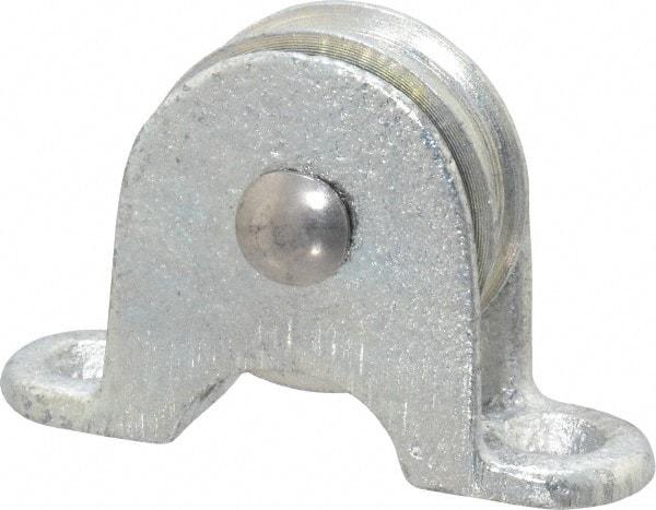 Value Collection - Single Open Upright Mount Guidance Pulley - Sheave, 1-3/8 Inch Outside Diameter, Fibrous Rope, 5/16 Inch Diameter, 0.17 Inch to 0.181 Inch Mounting Hole Diameter Malleable Iron, Galvanized Finish - Strong Tooling