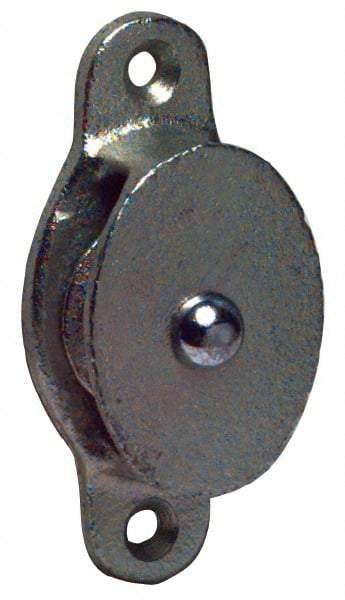 Value Collection - Single Side Side Mount Guidance Pulley - Sheave, 1-3/8 Inch Outside Diameter, Fibrous Rope, 5/16 Inch Diameter, 0.183 Inch to 0.194 Inch Mounting Hole Diameter Malleable Iron, Galvanized Finish - Strong Tooling