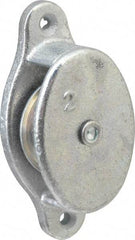 Value Collection - Single Side Side Mount Guidance Pulley - Sheave, 1-1/2 Inch Outside Diameter, Fibrous Rope, 3/8 Inch Diameter, 0.183 Inch to 0.194 Inch Mounting Hole Diameter Malleable Iron, Galvanized Finish - Strong Tooling