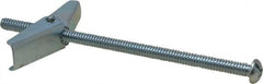 Value Collection - 3/16" Screw, 3/16" Diam, 4" Long, Toggle Bolt Drywall & Hollow Wall Anchor - 3/16" Drill, Zinc Plated, Steel, Use in Concrete, & Masonry, Hollow Tile, Plaster & Wallboard - Strong Tooling