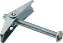 Value Collection - 5/16" Screw, 5/16" Diam, 3" Long, Toggle Bolt Drywall & Hollow Wall Anchor - 5/16" Drill, Zinc Plated, Steel, Use in Concrete, & Masonry, Hollow Tile, Plaster & Wallboard - Strong Tooling