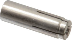 Value Collection - 3/8" Diam, 3/8" Drill, 1-9/16" OAL, 2" Min Embedment Drop-In Concrete Anchor - 303 Stainless Steel, Zinc-Plated Finish, 5/8" Thread Length - Strong Tooling