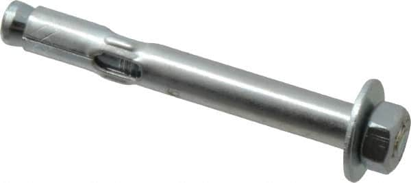 Value Collection - 5/16" Diam, 5/16" Drill, 2-1/2" OAL, Sleeve Concrete Anchor - Steel, Zinc-Plated Finish, Hex Nut Head, Hex Drive - Strong Tooling