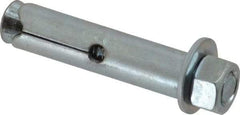 Value Collection - 1/2" Diam, 1/2" Drill, 2-1/4" OAL, Sleeve Concrete Anchor - Steel, Zinc-Plated Finish, Acorn Nut Head - Strong Tooling