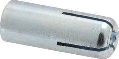 Value Collection - 1/4" Diam, 3/8" Drill, 1" OAL, Drop-In Concrete Anchor - Grade 5 Steel, Zinc-Plated Finish, 1/2" Thread Length - Strong Tooling