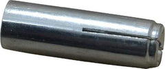 Value Collection - 3/8" Diam, 3/8" Drill, 1-9/16" OAL, Drop-In Concrete Anchor - Grade 5 Steel, Zinc-Plated Finish, 5/8" Thread Length - Strong Tooling