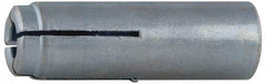 Value Collection - 1/2" Diam, 1/2" Drill, 2" OAL, Drop-In Concrete Anchor - Grade 5 Steel, Zinc-Plated Finish, 3/4" Thread Length - Strong Tooling