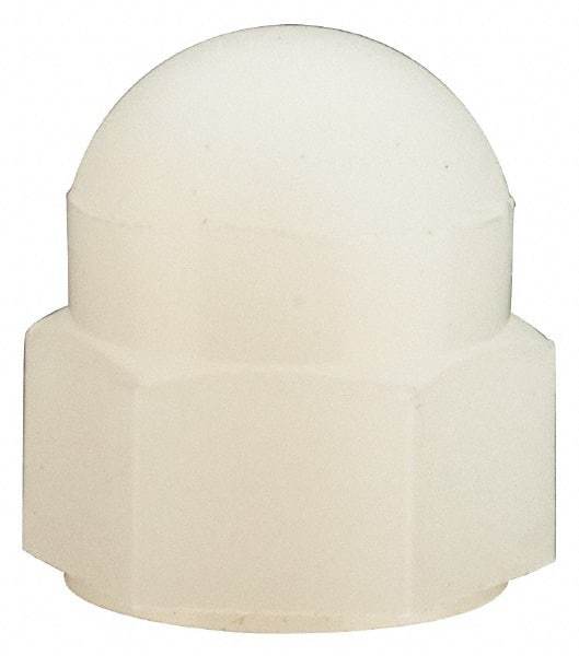 Made in USA - #6-32 UNC, 5/16" Width Across Flats, Uncoated Nylon Acorn Nut - 11/32" Overall Height - Strong Tooling