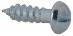 #8, 5/8″ Length Under Head, Slotted Drive, Round Head Wood Screw Zinc Plated Steel, Grade 2