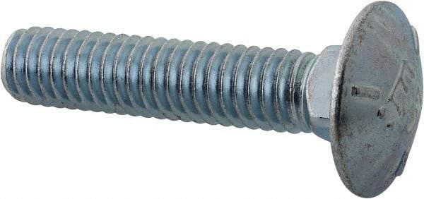 Value Collection - 5/16-18 UNC 1-1/2" Length Under Head, Standard Square Neck, Carriage Bolt - Grade 5 Steel, Zinc Trivalent Chromate Finish - Strong Tooling