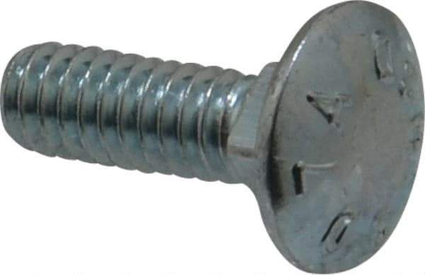 Value Collection - 1/4-20 UNC 3/4" Length Under Head, Standard Square Neck, Carriage Bolt - Grade 2 Steel, Zinc-Plated Finish - Strong Tooling