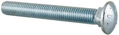 Value Collection - 5/8-11 UNC 5" Length Under Head, Standard Square Neck, Carriage Bolt - Grade 2 Steel, Zinc-Plated Finish - Strong Tooling