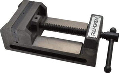 Palmgren - 4-1/2" Jaw Opening Capacity x 1-1/2" Throat Depth, Horizontal Drill Press Vise - 4" Wide Jaw, Stationary Base, Standard Speed, 7-5/16" OAL x 2-3/4" Overall Height - Strong Tooling