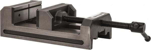 Palmgren - 6" Jaw Opening Capacity x 2" Throat Depth, Horizontal Drill Press Vise - 6" Wide Jaw, Stationary Base, Standard Speed, 11-15/16" OAL x 3-1/2" Overall Height - Strong Tooling