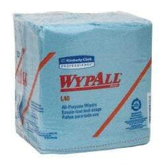 WypAll - L40 1/4 Fold General Purpose Wipes - Poly Pack, 12" x 12-1/2" Sheet Size, Blue - Strong Tooling