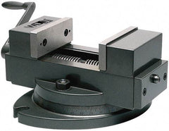 Wilton - 4" Jaw Width, 4" Max Jaw Opening, 1-1/2" Throat Depth, Manual Precision Self Centering Vise - Alloy Steel, 11-13/32" OAL x 7.9" OAW x 6-7/64" OAH - Strong Tooling