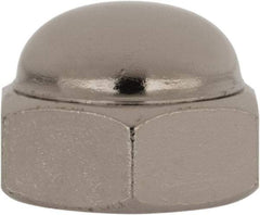 Value Collection - 1/2-13" UNC, 3/4" Width Across Flats, Nickel Plated, Steel Acorn Nut - 9/16" Overall Height, Grade 2 - Strong Tooling